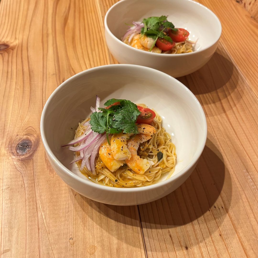 【アピタ島田】麺にあえるココナッツとハーブのカレーだれ