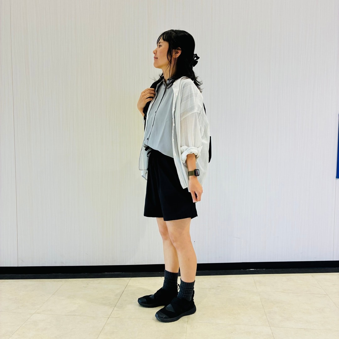 婦人ブロードショートパンツコーデ