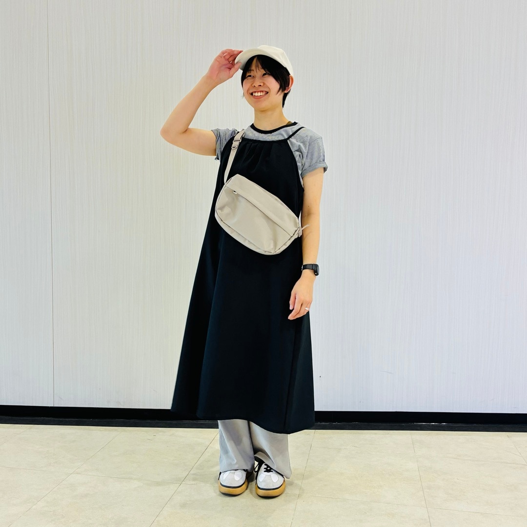 婦人風を通すキャミワンピコーデ