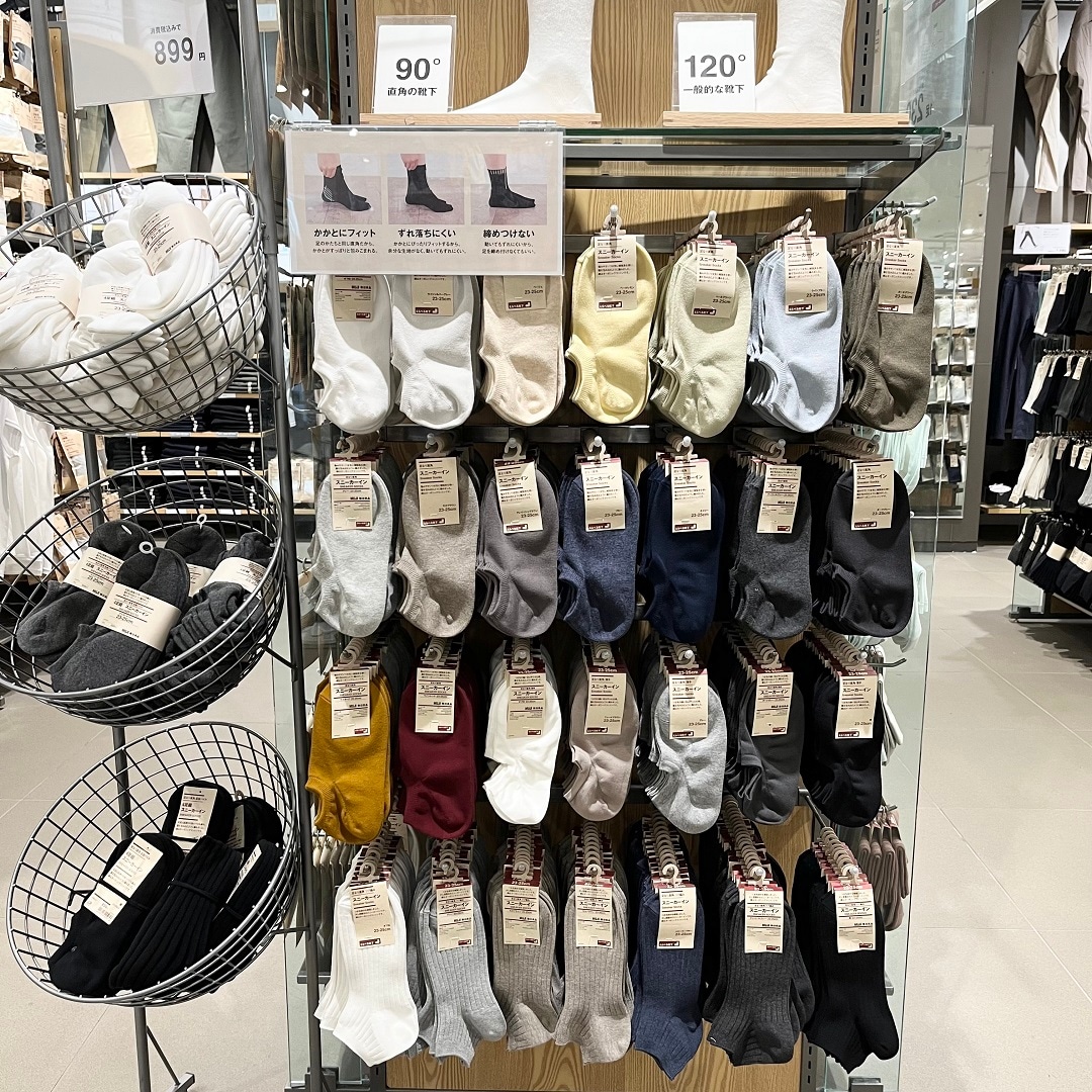 靴下スニーカーイン　売場