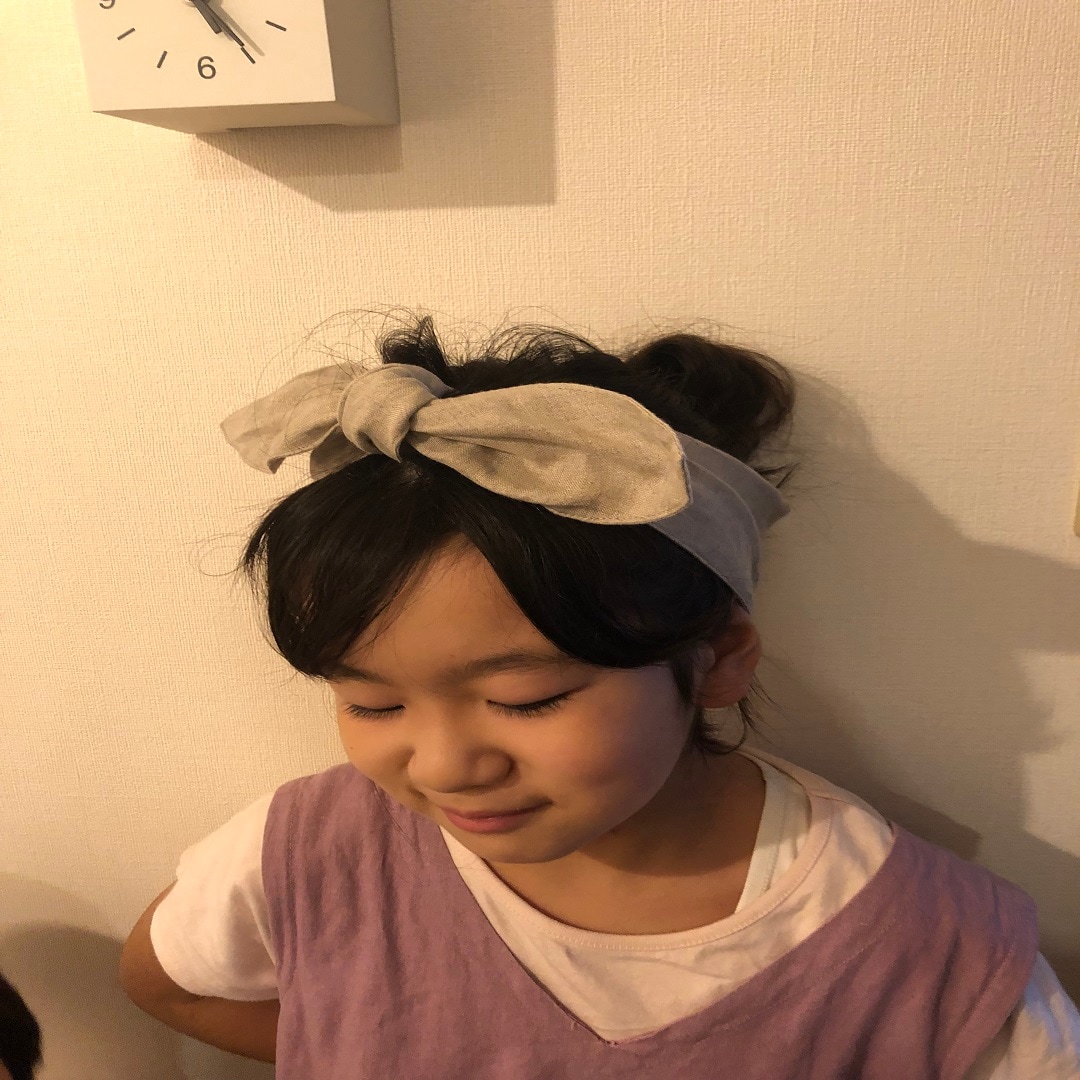 頭に巻いた画像