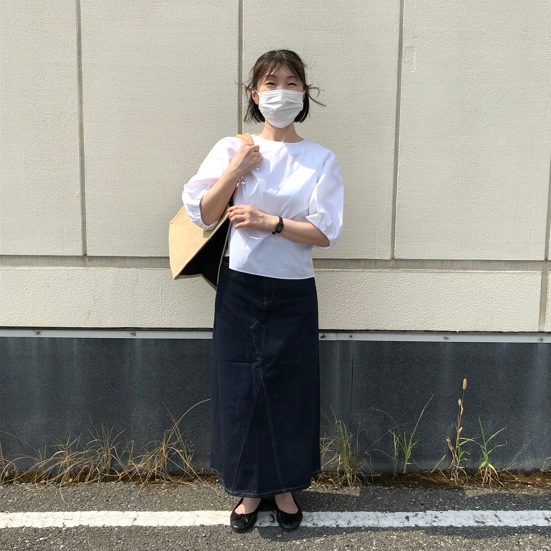 五分袖ブラウス