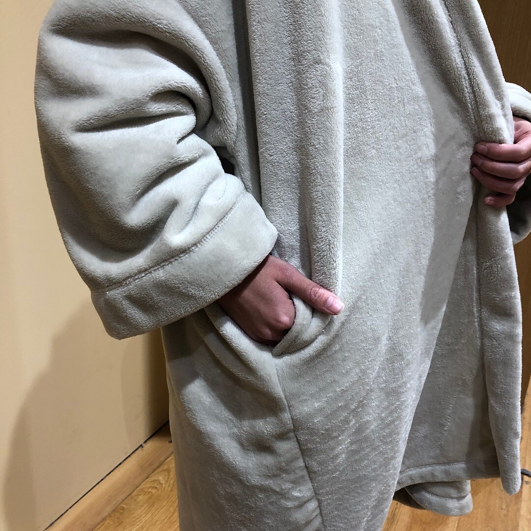 着る毛布かいまきのポケットの画像。