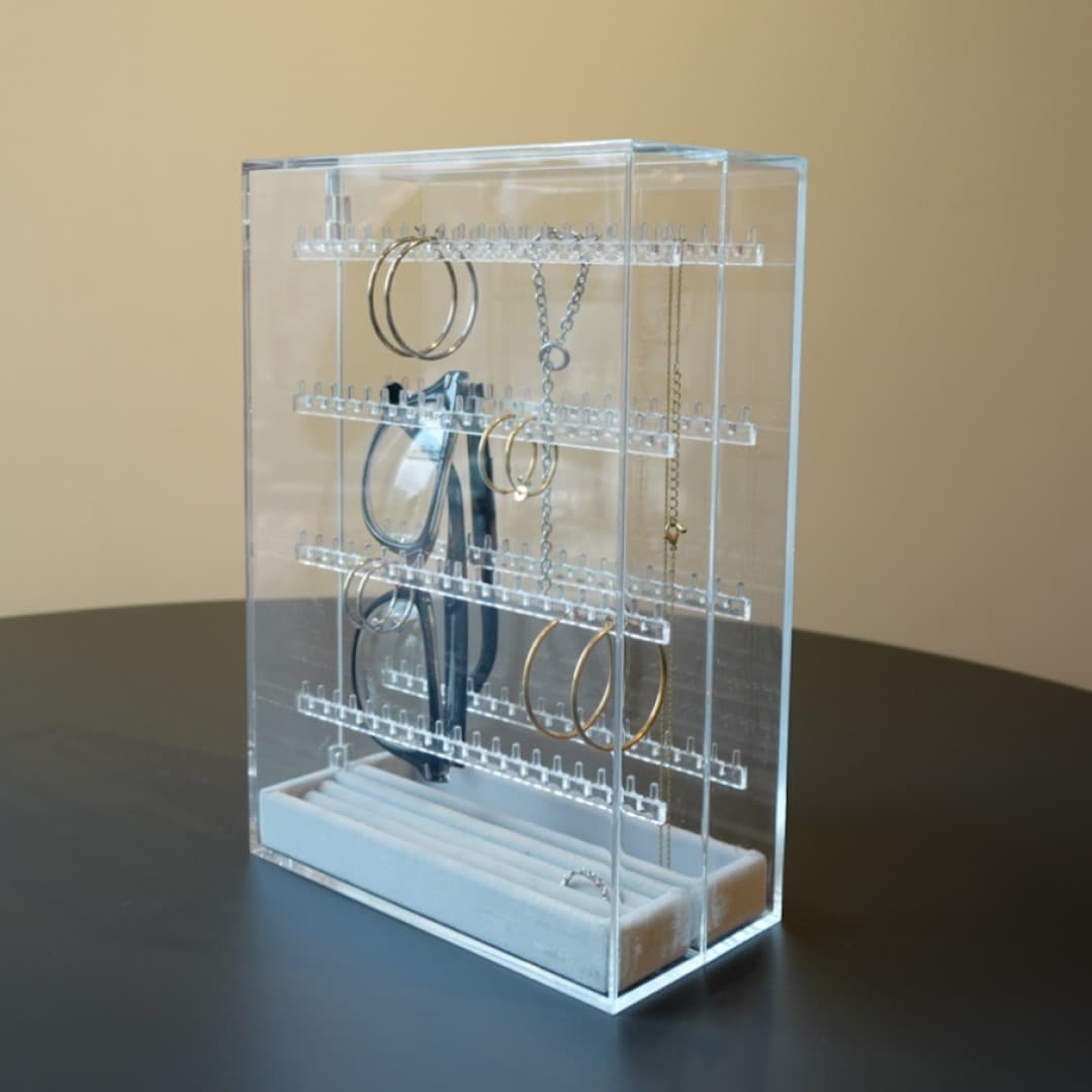 アクリルネックレス・ピアスケース・見開きタイプの写真