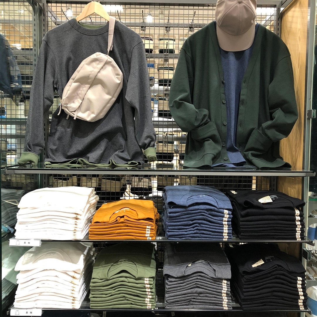 【イオンモール神戸北】紳士洗いざらし太番手クルーネック長袖Ｔシャツ