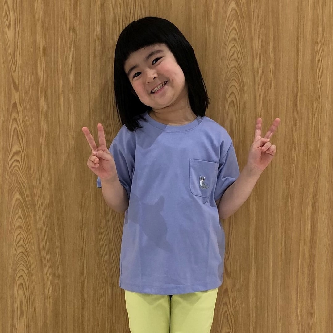 子供服の動物刺繍Ｔシャツコーディネート