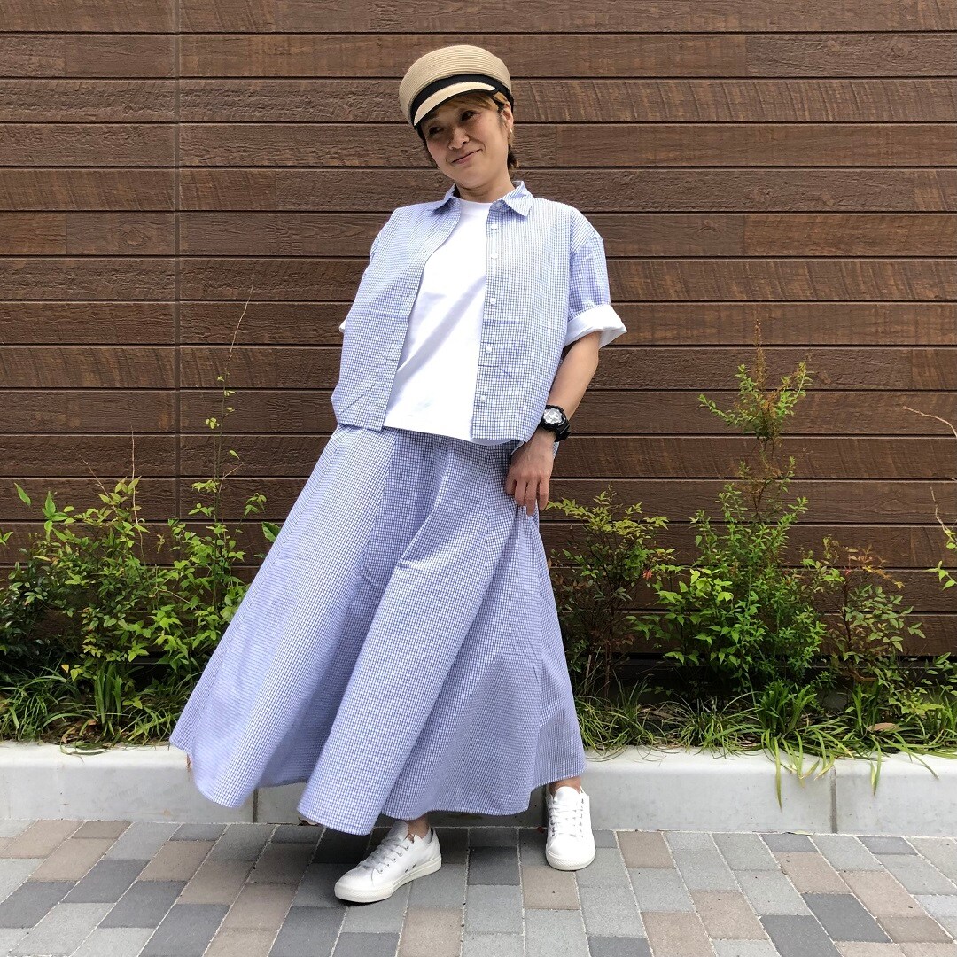 涼しげな夏コーデ③