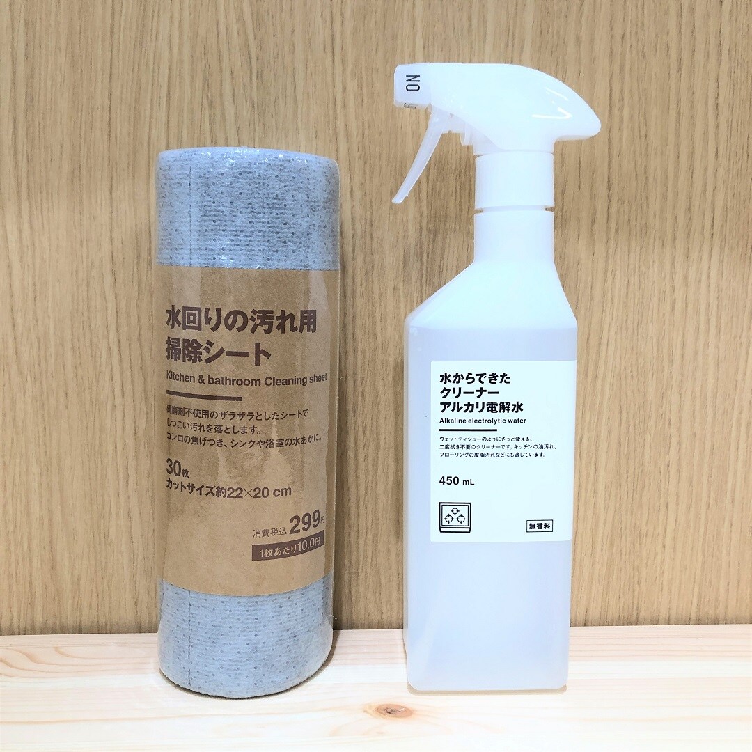アルカリ電解水とシート