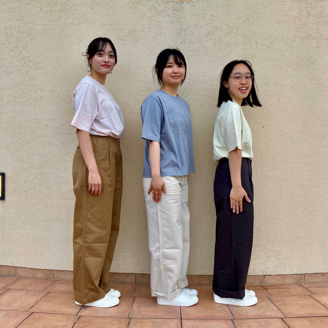 婦人ワイド半袖Ｔシャツ三人