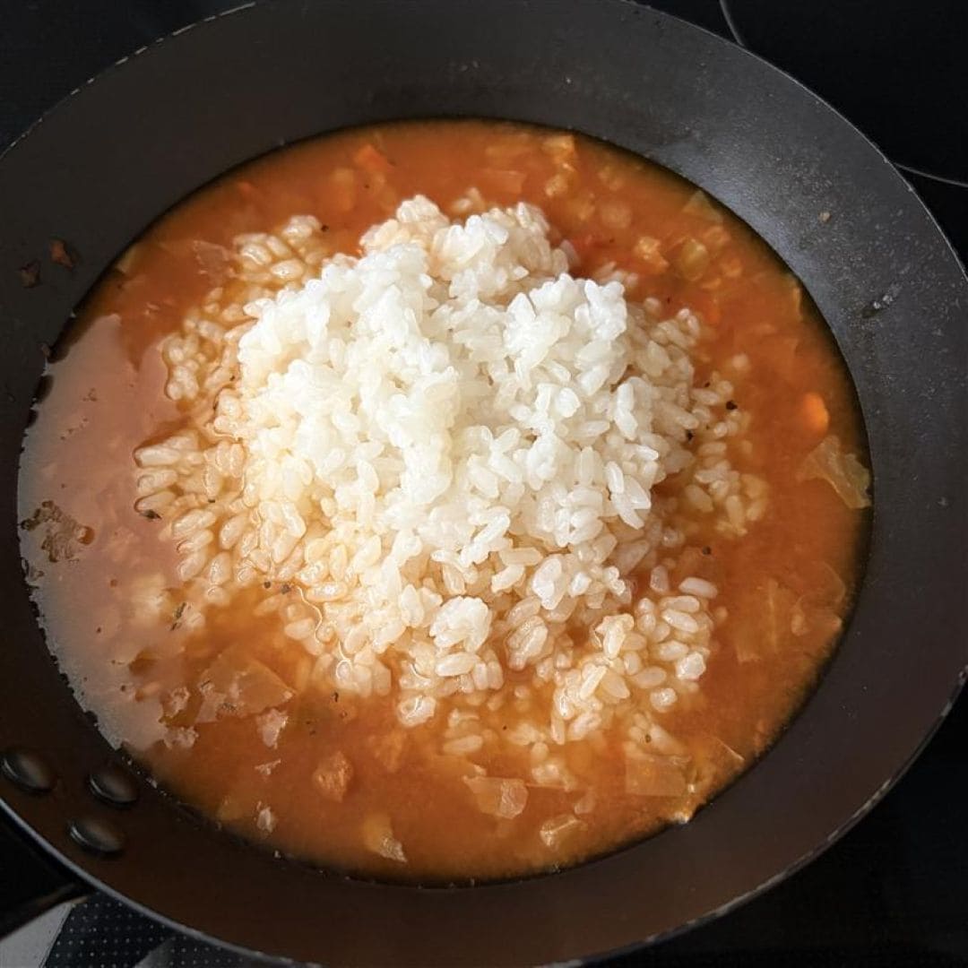 【イオンモール成田】食べるスープ"5種野菜のミネストローネ"を使ったお手軽リゾットのご紹介_V4YNiD