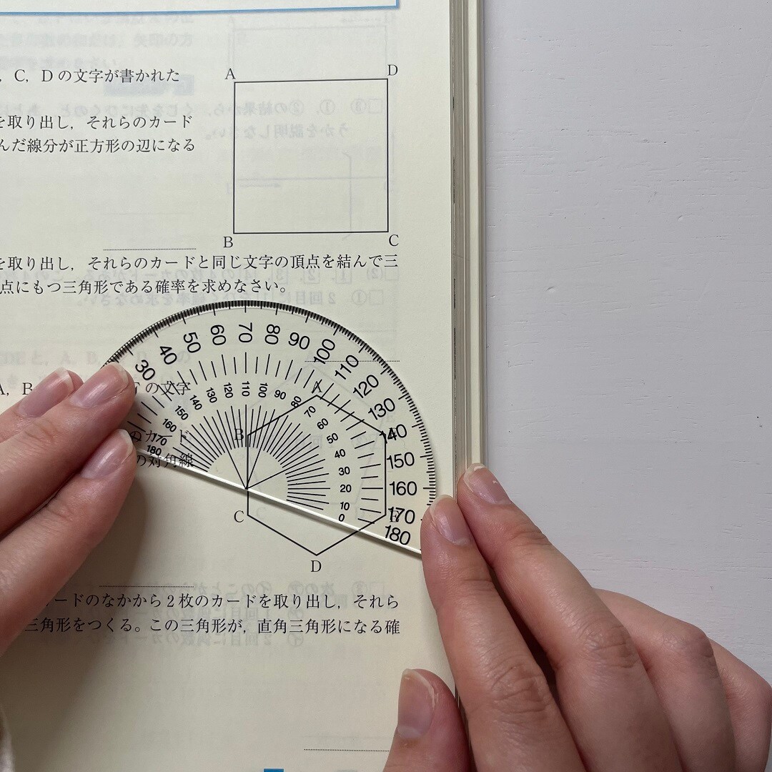 アクリル分度器　半円