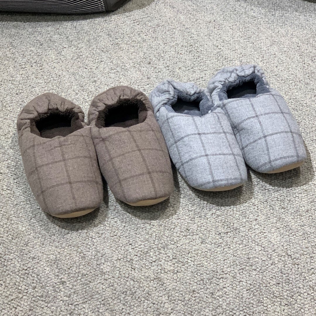 【川口前川】綿フランネルルームシューズ