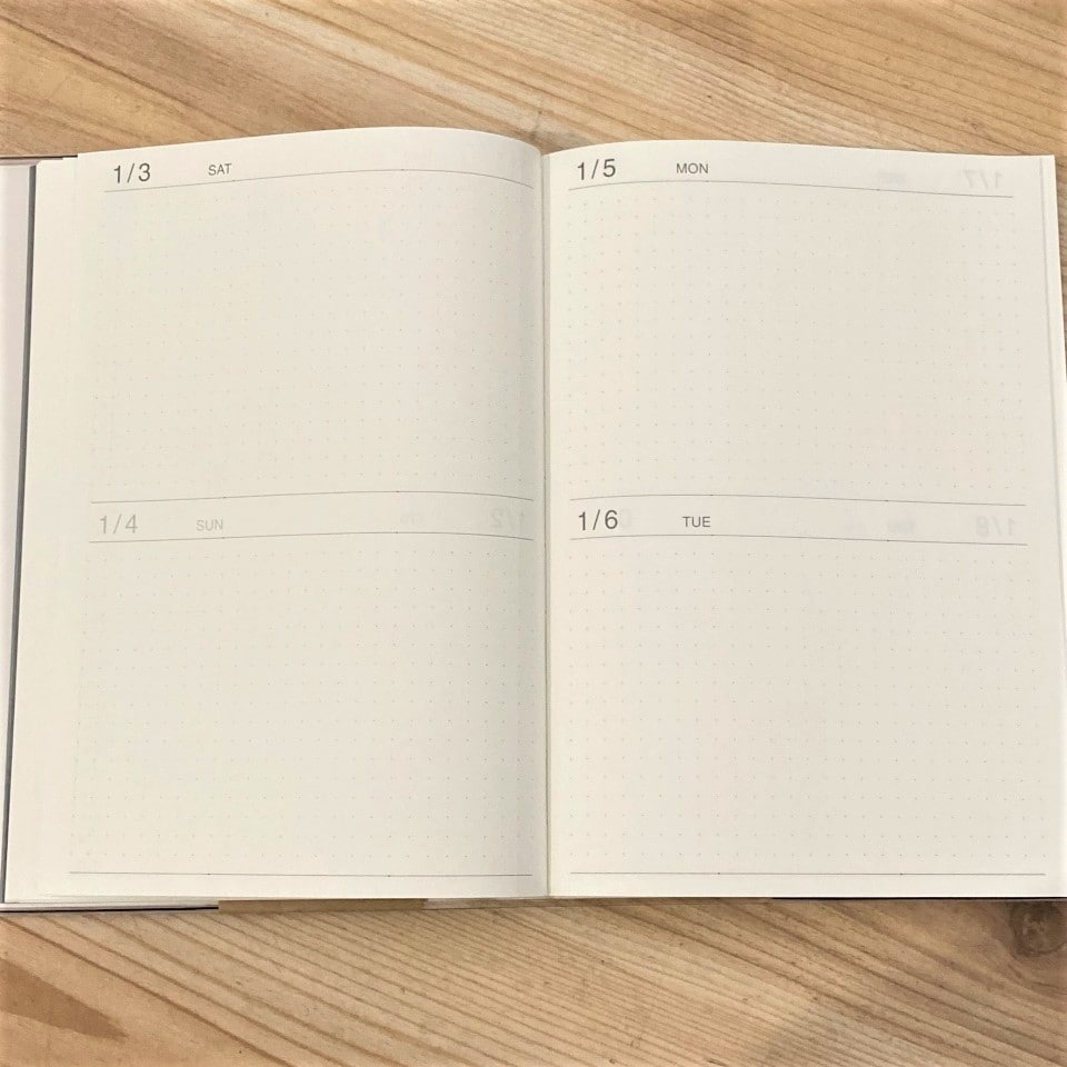 【テラスモール湘南】マンスリーデイリーノートのデイリーページの写真