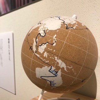【イオンモール松本】目的のない旅展　展示　地球儀