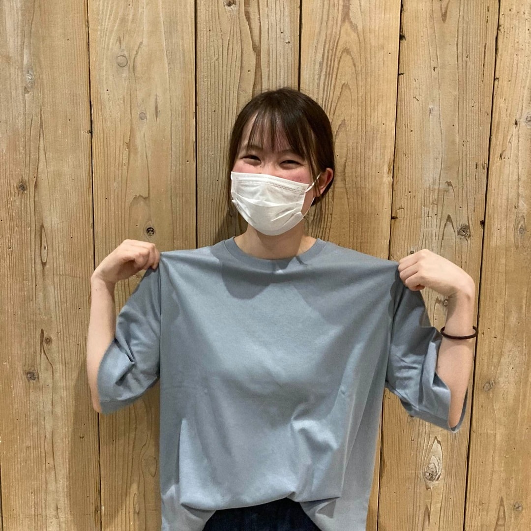 婦人　涼感UVカットクルーネックワイド半袖Ｔシャツ着用画像