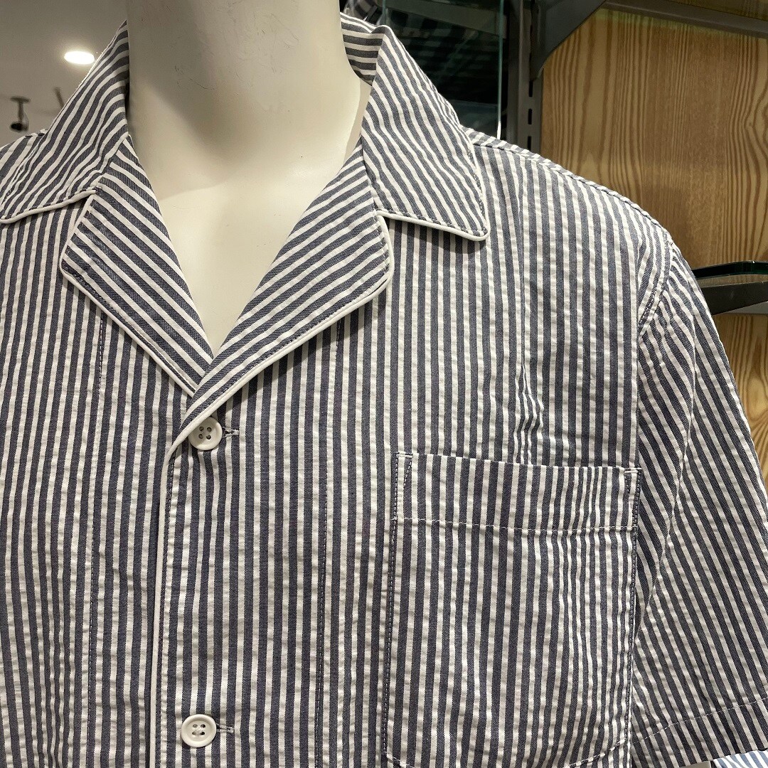 脇に縫い目のないサッカー織半袖パジャマ消費税込みで3990円