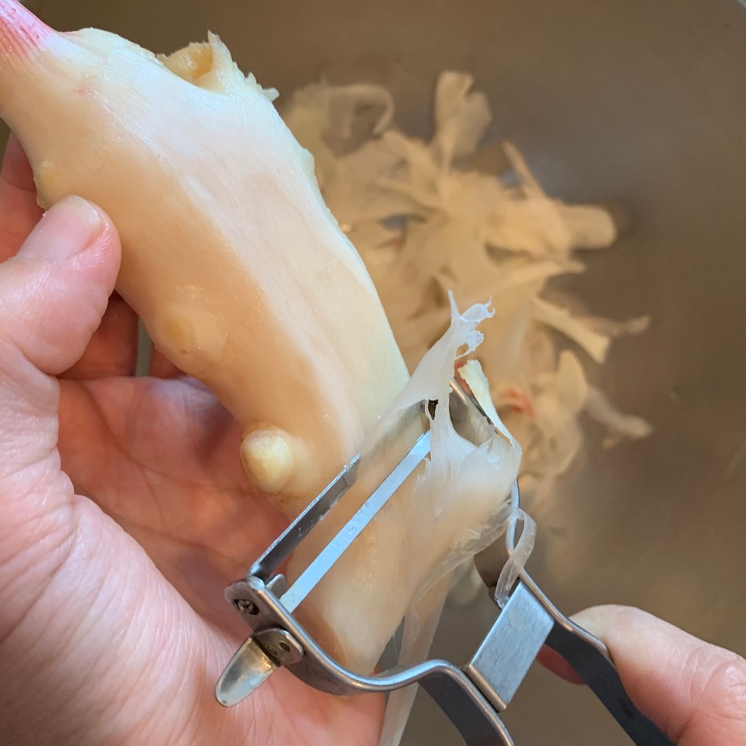 ステンレス　皮引き