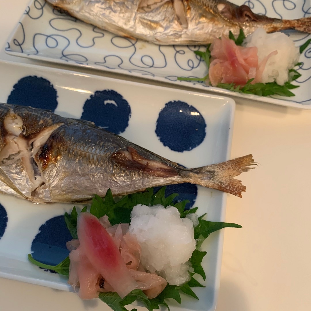 焼き魚に添えました