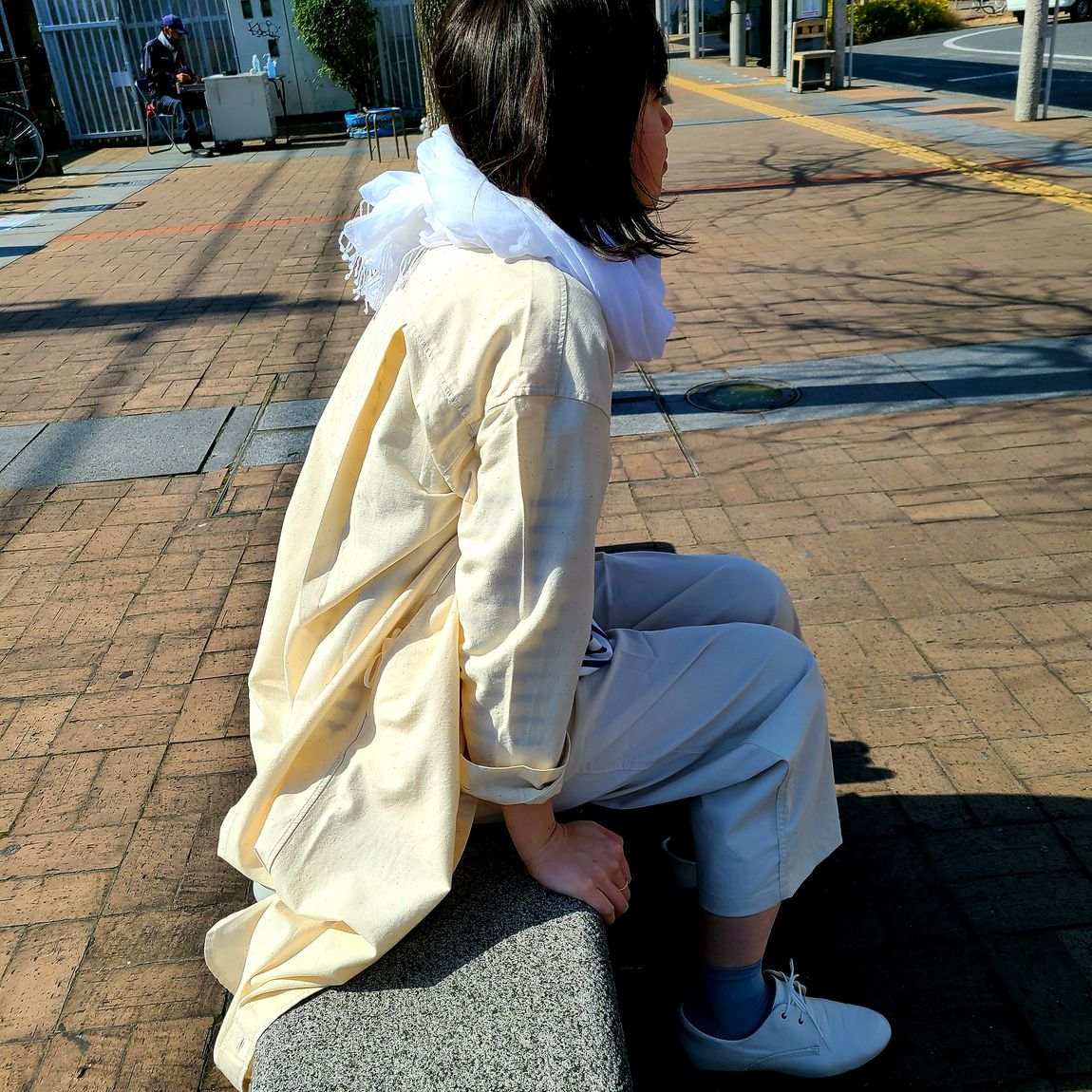 洗いざらしオックスシャツワンピース