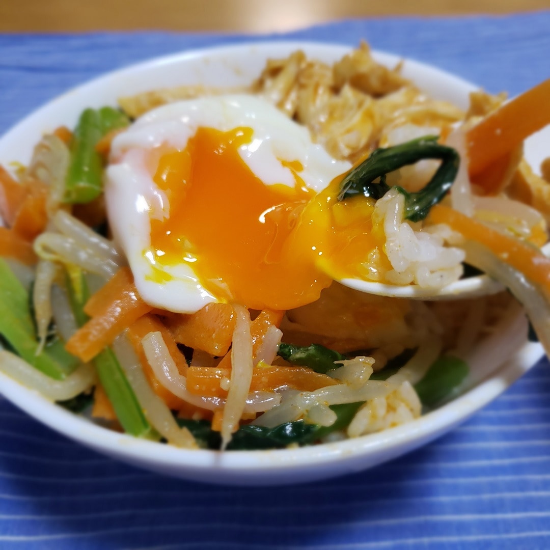 鍋の素　アレンジレシピ　韓国風ビビンバ