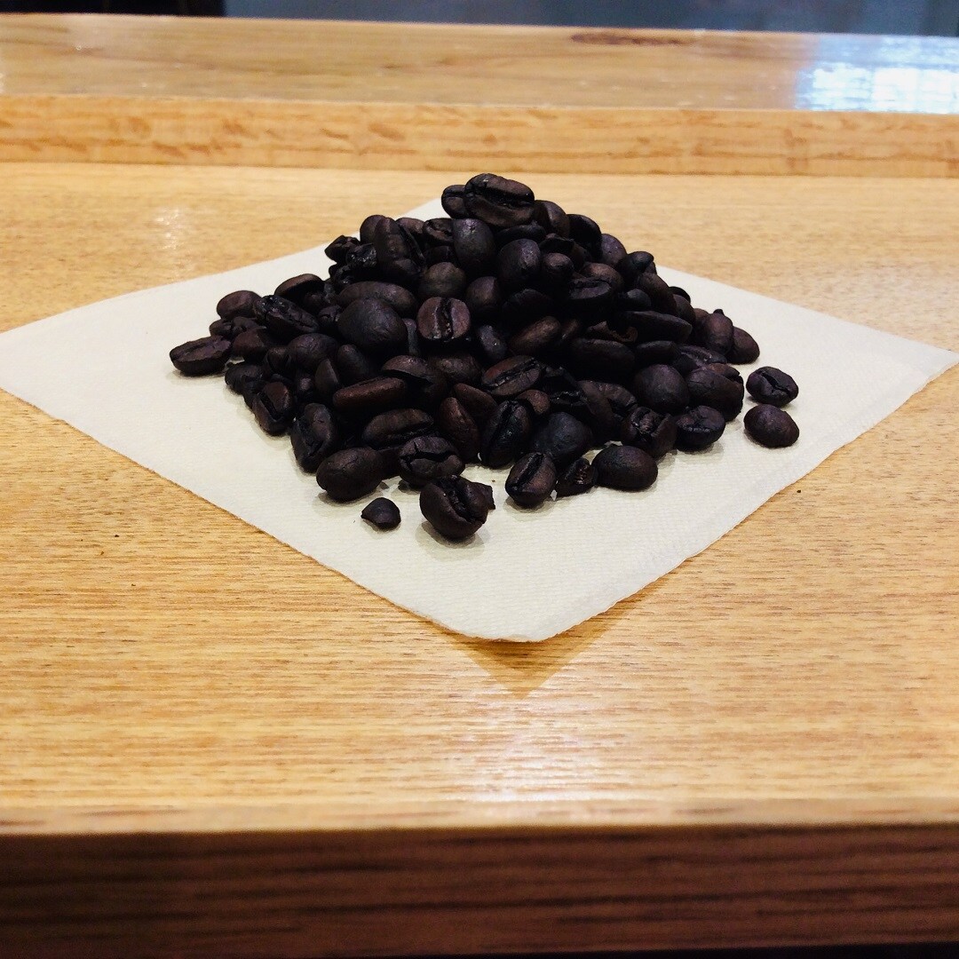 【Cafe&MealMUJI近鉄あべのハルカス】カフェインレスコーヒーの豆の写真