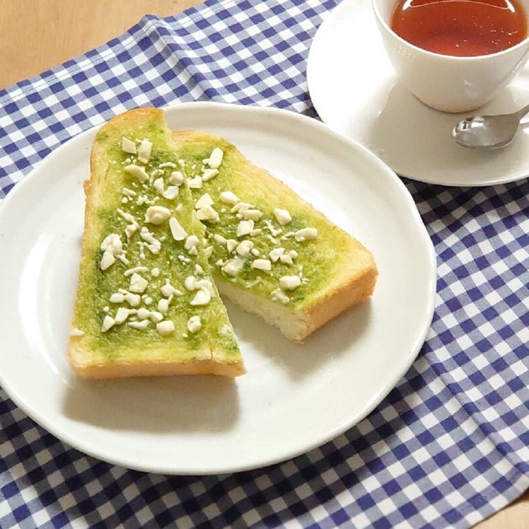 抹茶トースト完成