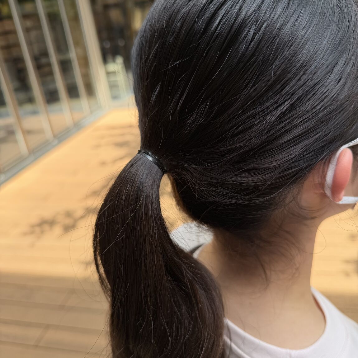 フィットゴム結んでいるところ