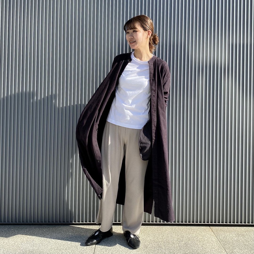 ロングシャツ羽織