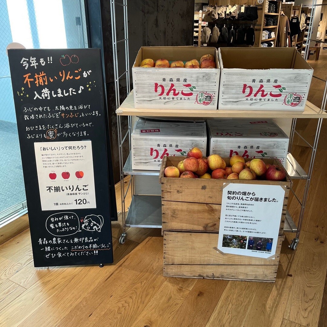 【MUJI com　武蔵野美術大学市ヶ谷キャンパス】不揃いりんごが入荷しました