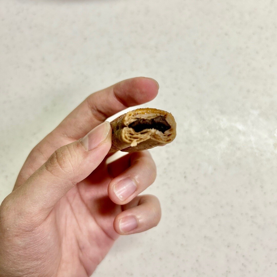 塩チョコスティックパイの断面