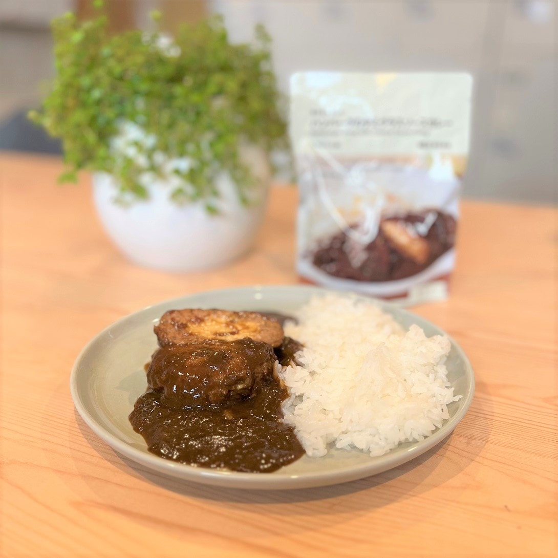 素材を生かした　ハンバーグのデミグラスソースカレー