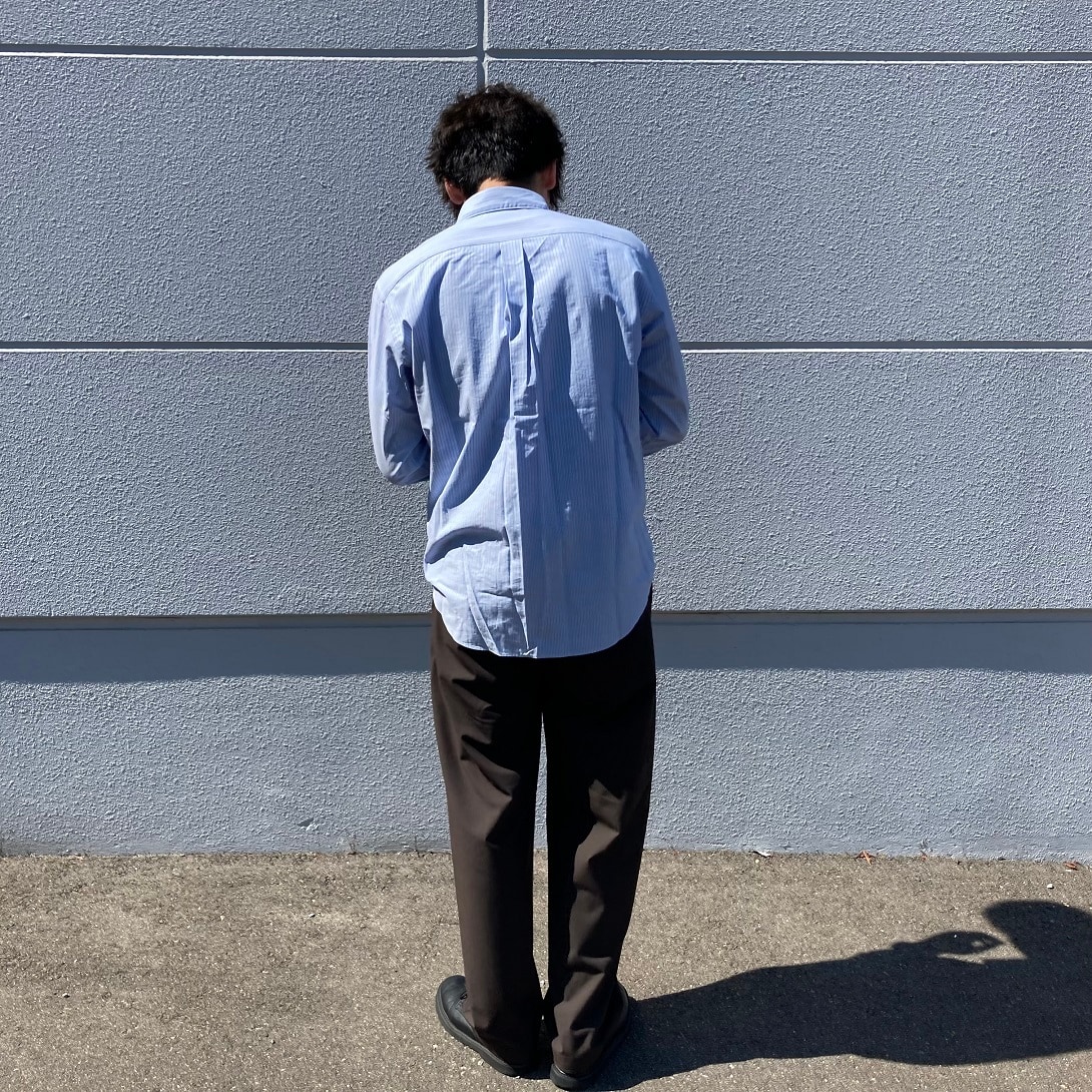 【ライフガーデン利府】洗いざらしブロード長袖シャツ/乾きやすいイージータックワイドパンツ