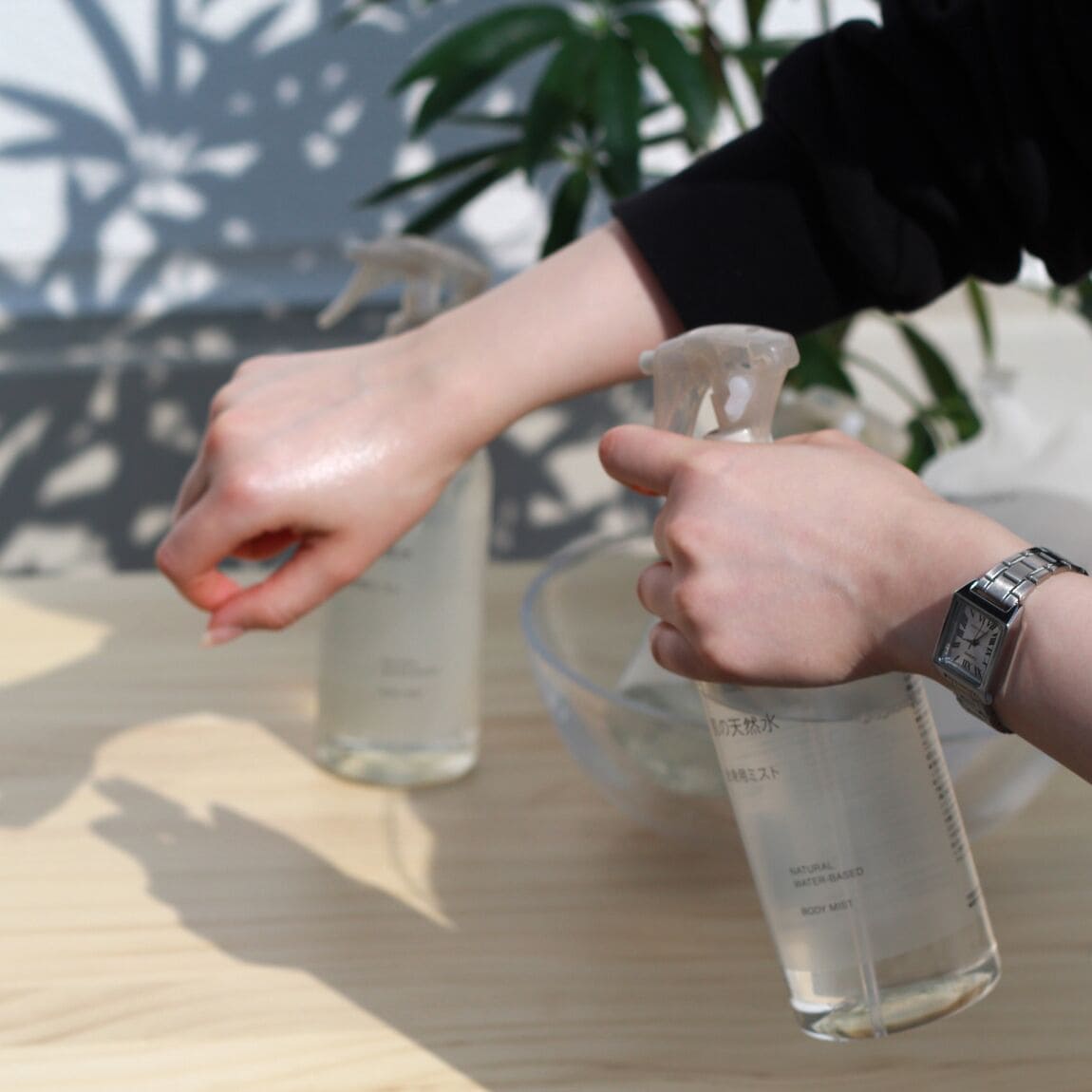 肌の天然水　使用画像