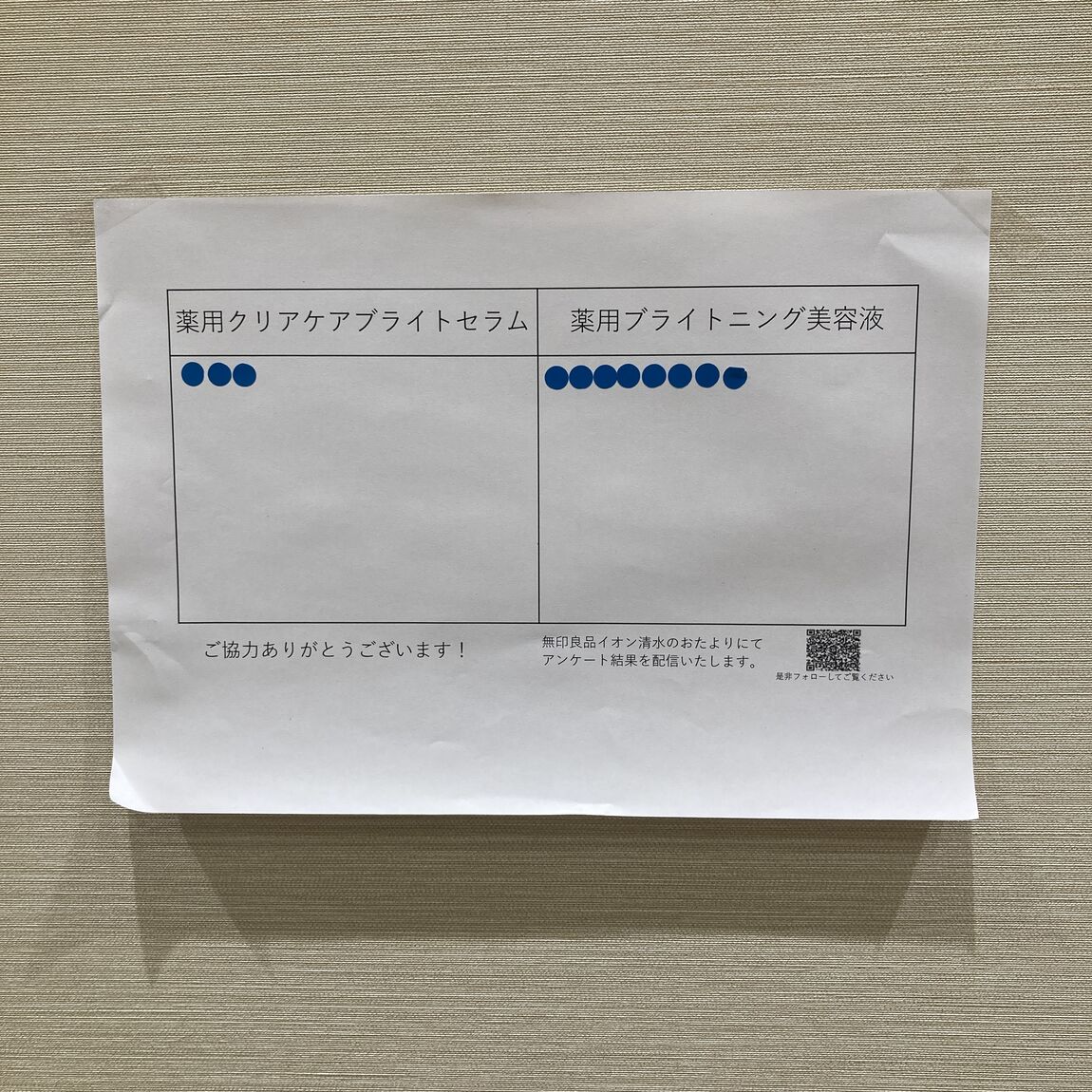 投票用紙