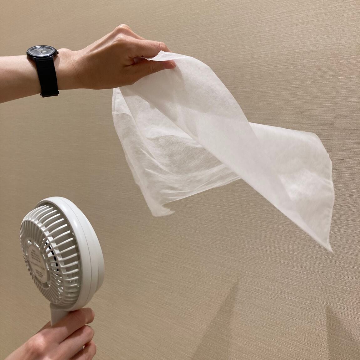 ハンディファンの風量の写真