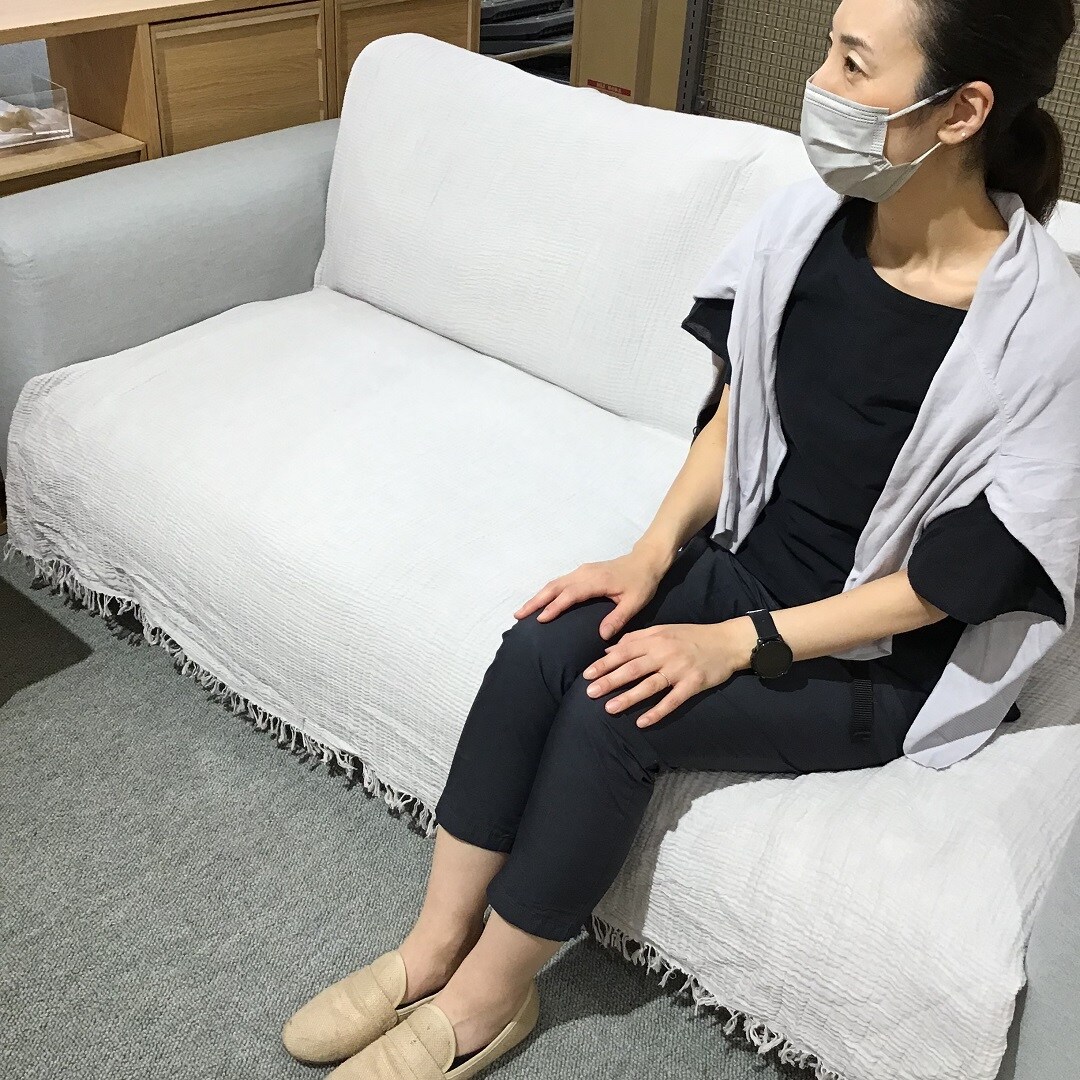 【アル・プラザ草津】フリンジ使い 三重ガーゼリバーシブルケット