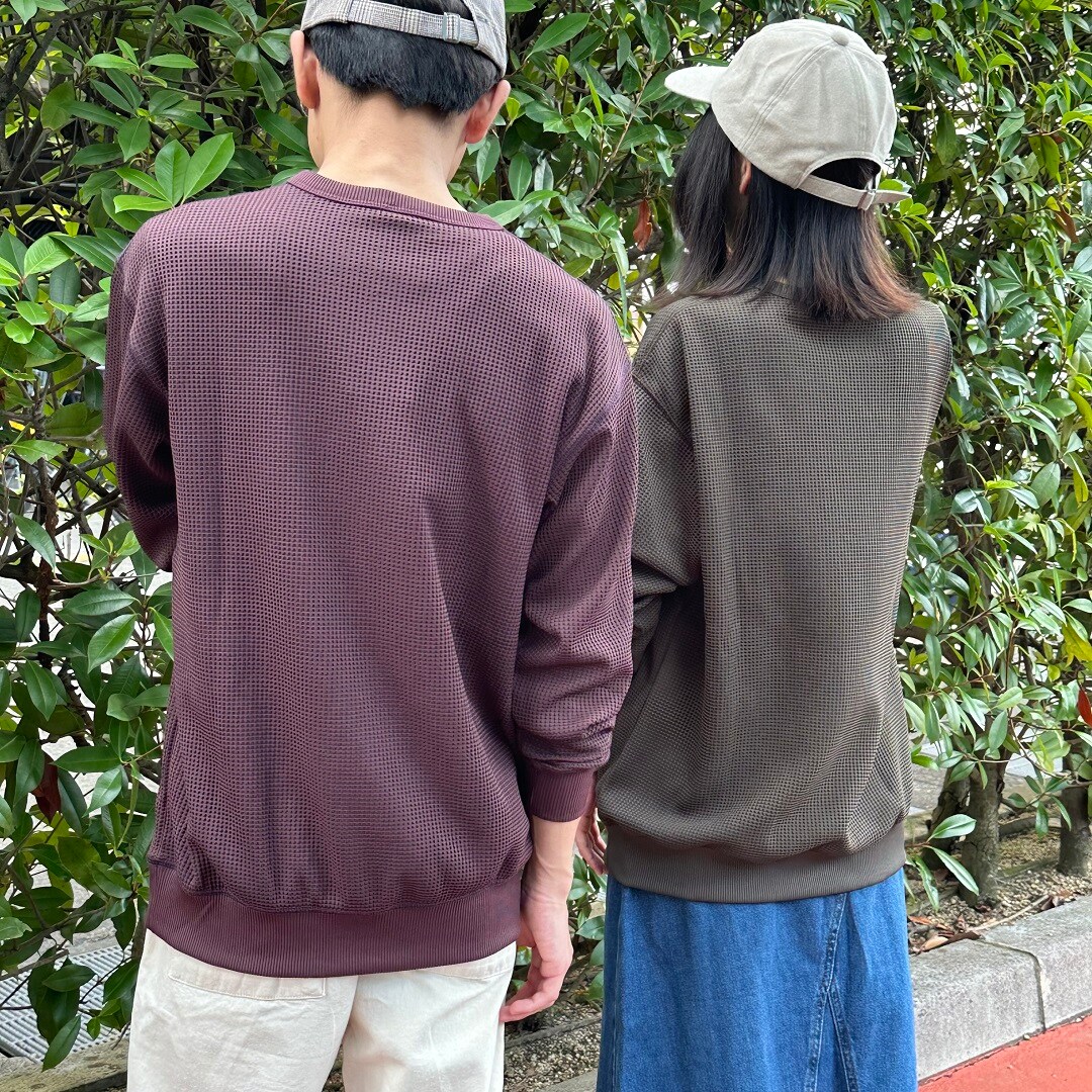 【アル・プラザ 草津】紳士・UVカット乾きやすいワッフル長袖Ｔシャツ