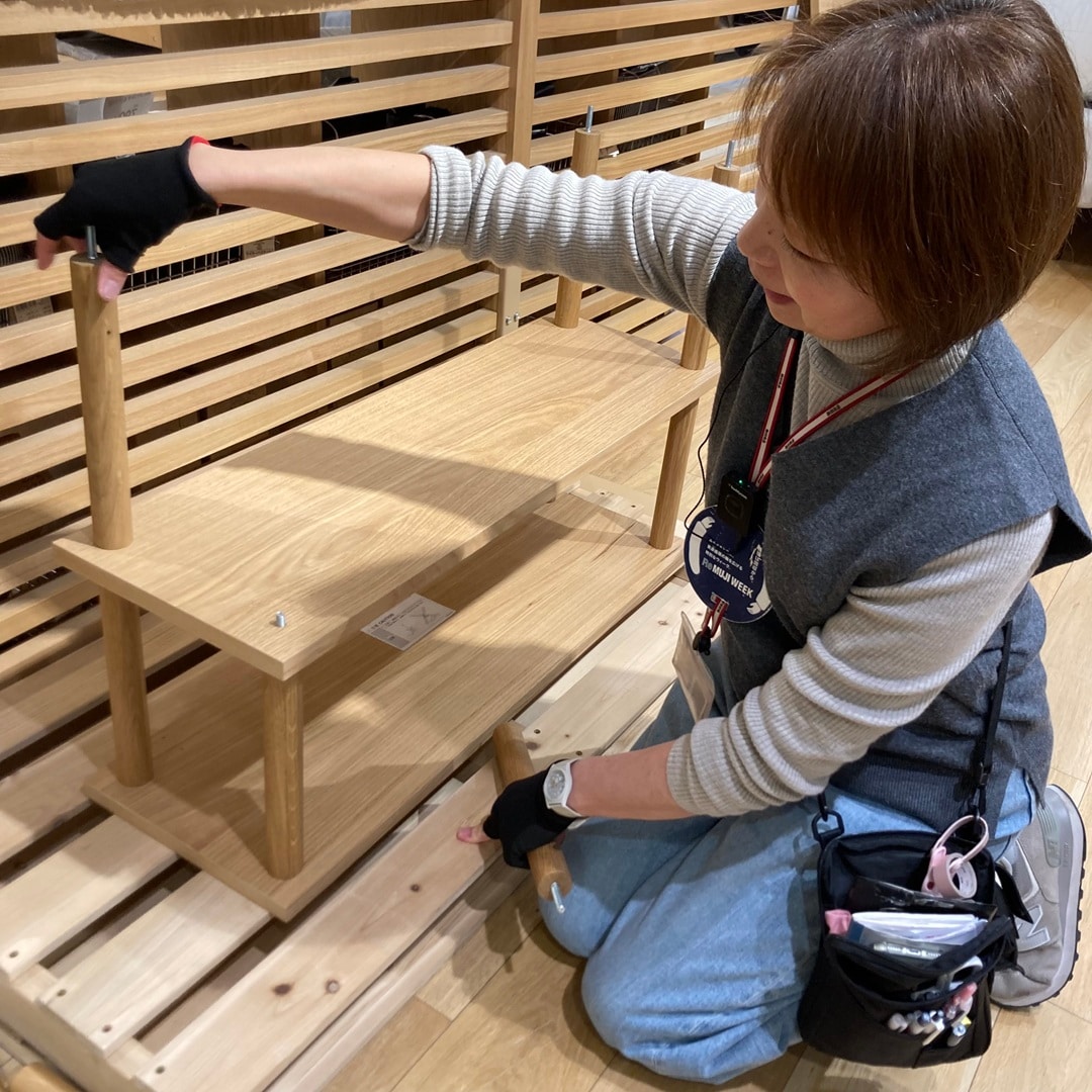 棚板と脚取り付けの図