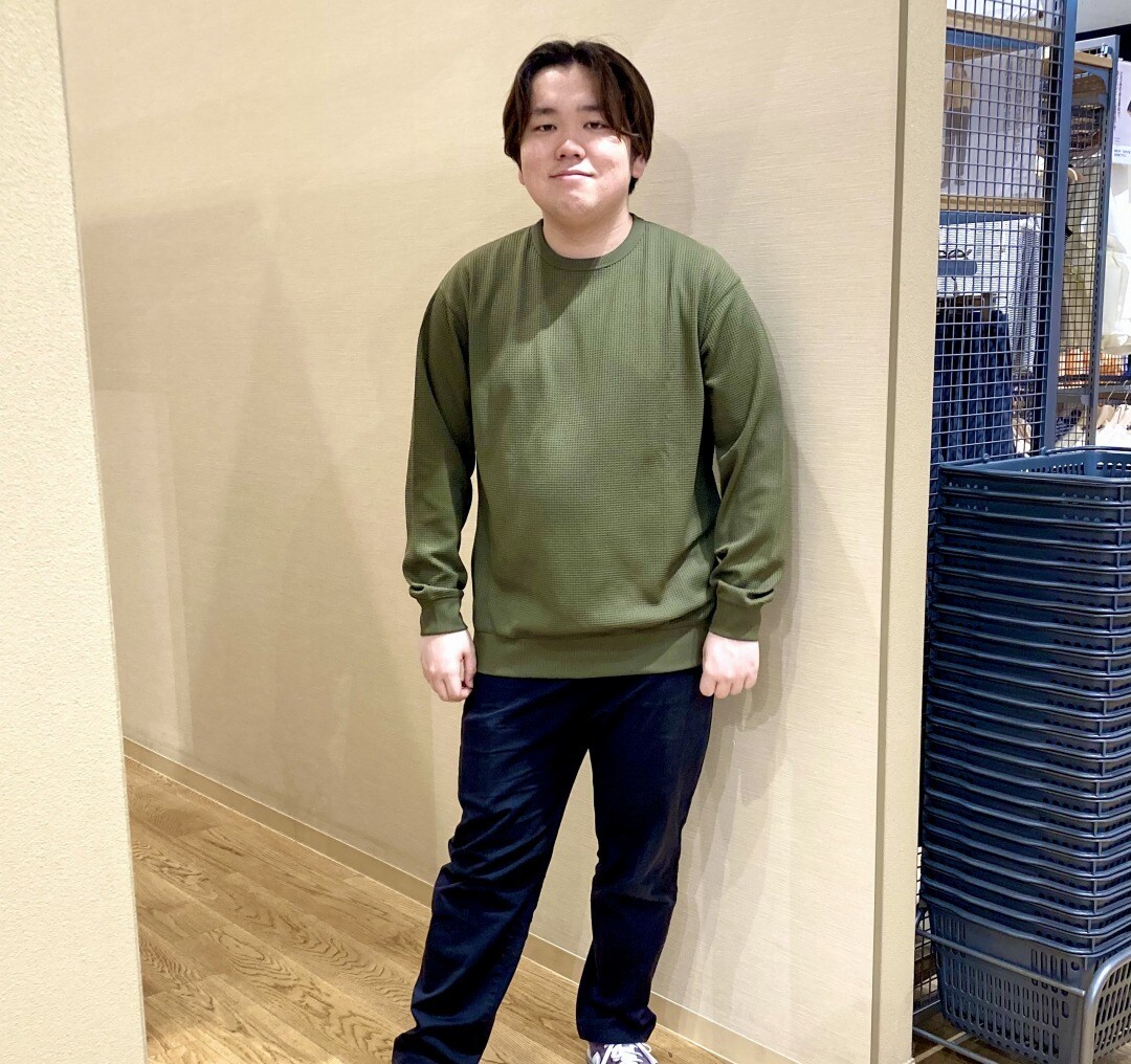 ゆめタウン大牟田　乾きやすいワッフル長袖Tシャツ