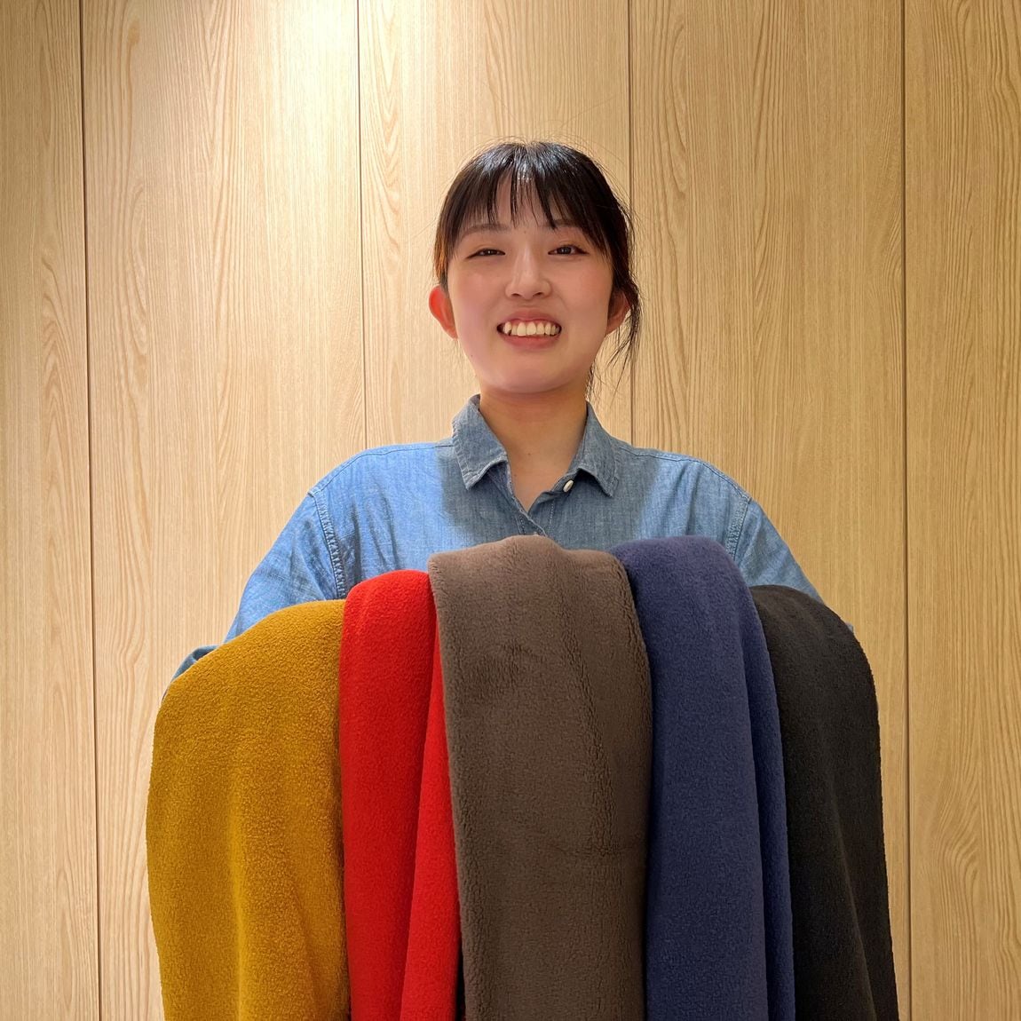 フリースブランケット、5色