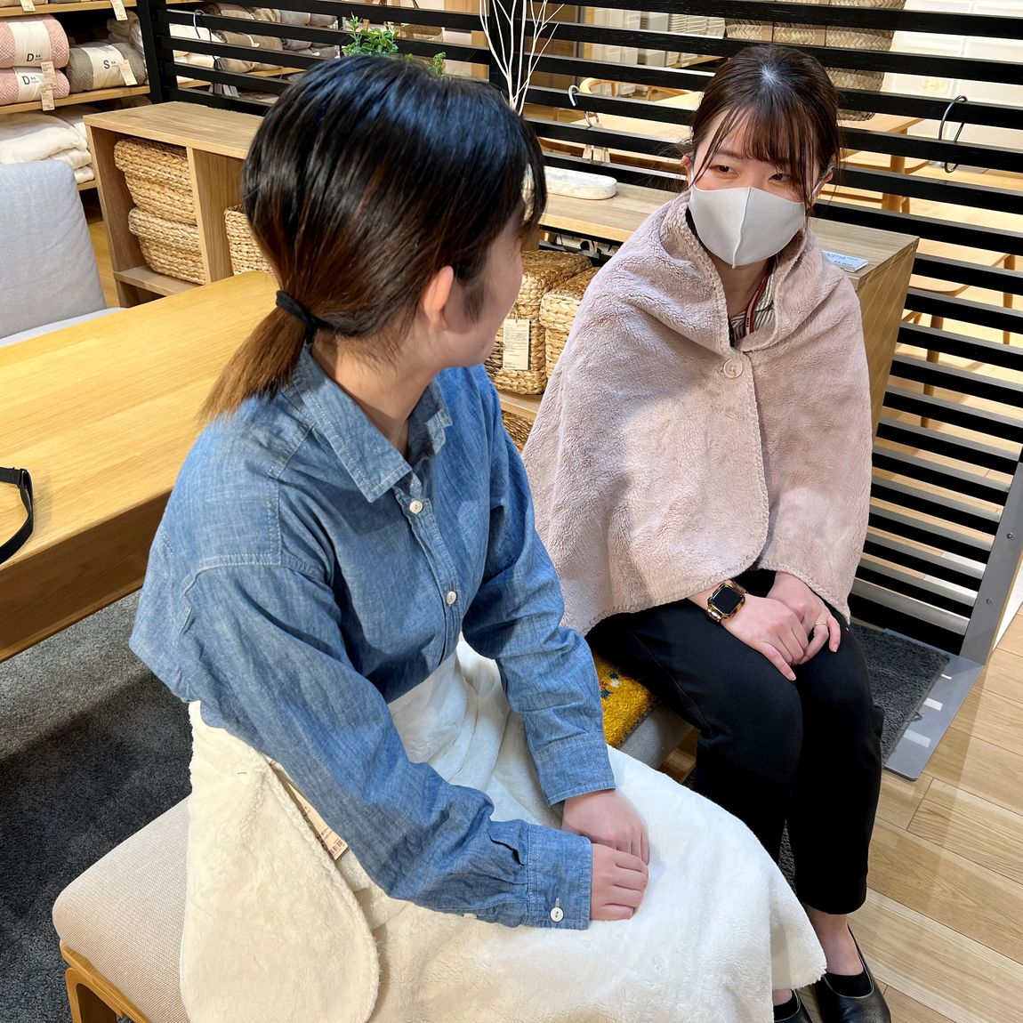 ボタン付ブランケット