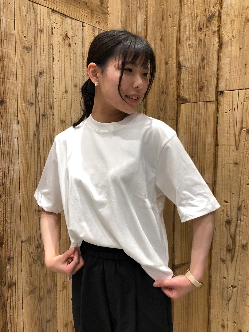 涼感UVカットワイド半袖Tシャツ　白