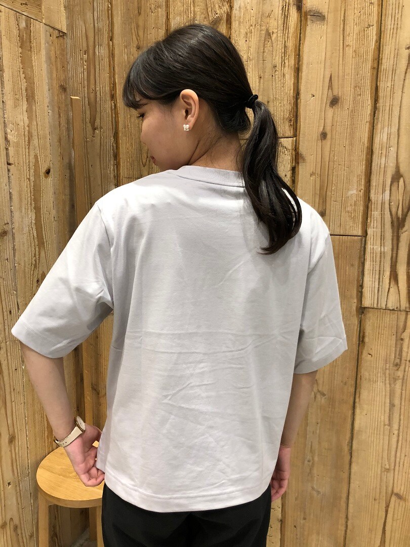 涼感UVカットワイド半袖Tシャツ　ラベンダー