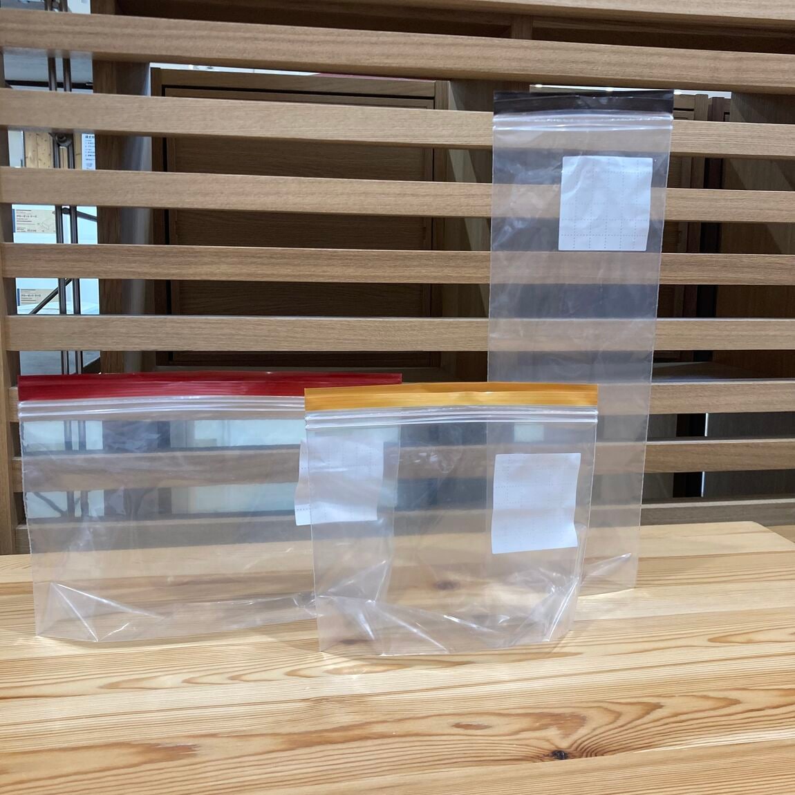 自立するフリーザーバッグの写真