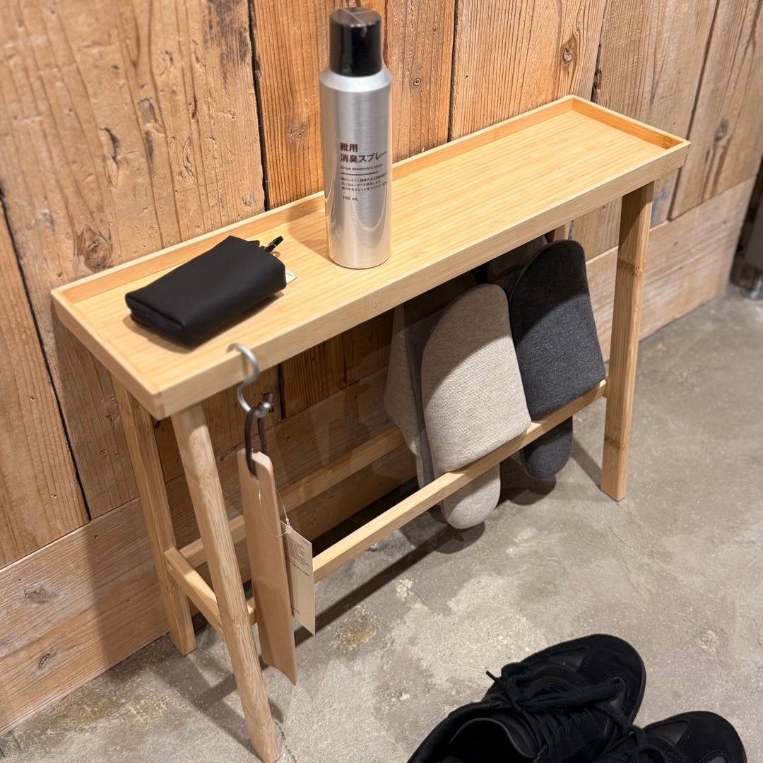 神戸阪急_竹材スリムトレーテーブル