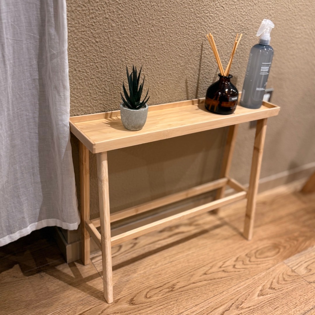 神戸阪急_竹材スリムトレーテーブル