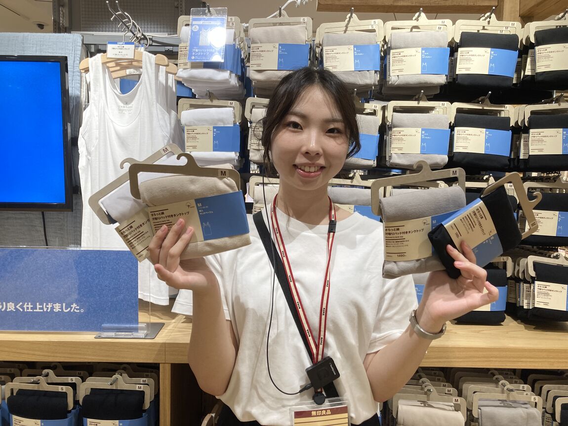 婦人　さらっと綿汗取りパッド付きタンクトップ