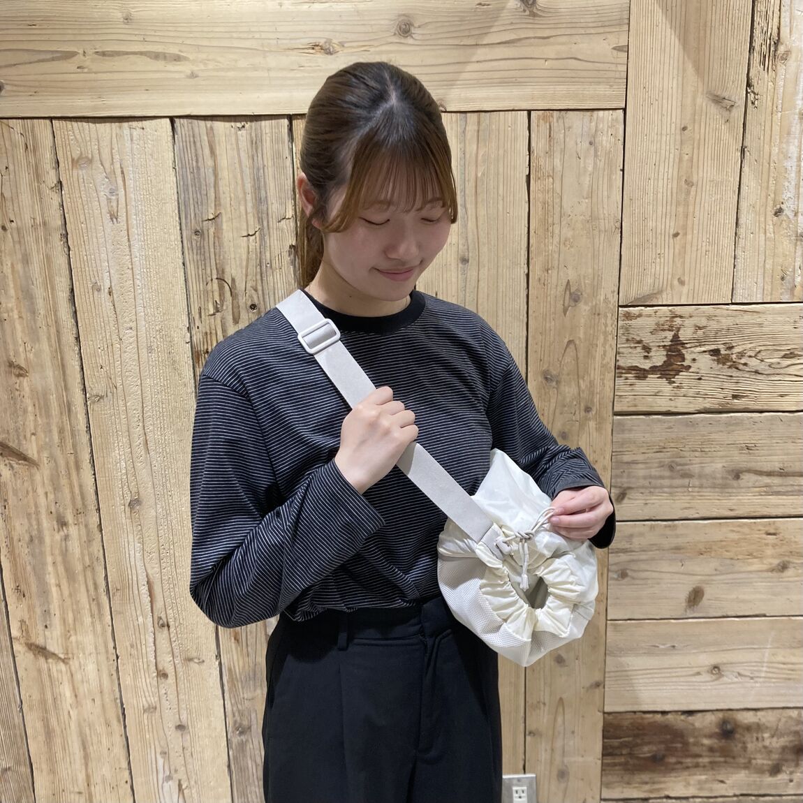 撥水　リップストップ　ショルダーバッグ