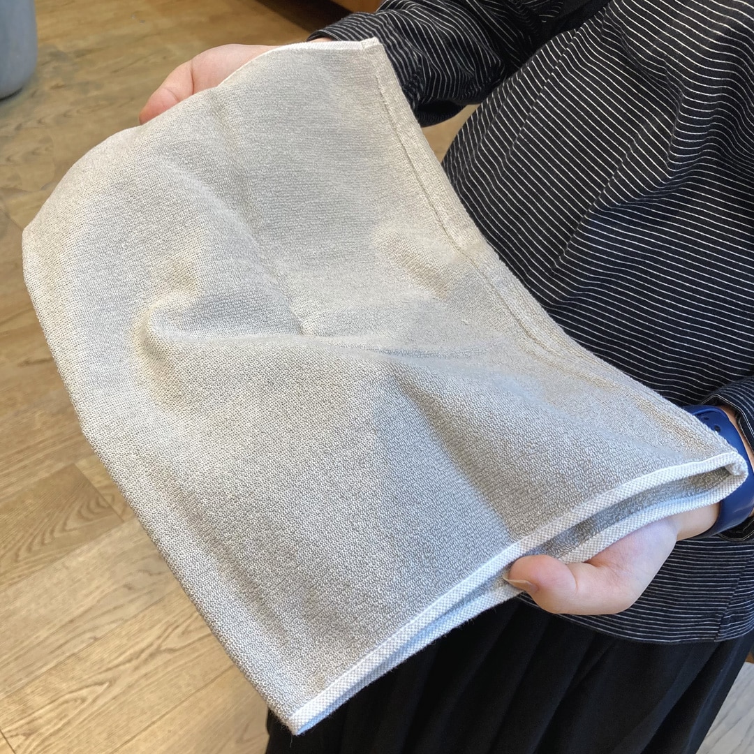 【マルエイガレリア】お風呂の後でもサウナでも。頭にフィットするターバンタオル