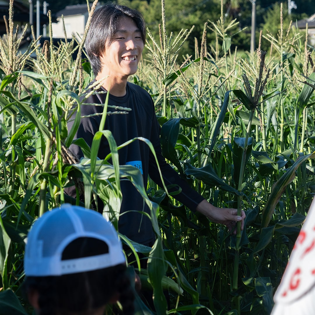 生産者の大江さんの話を伺います